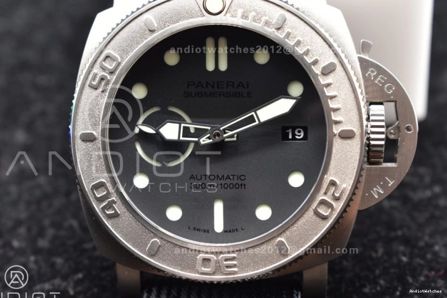 Mike Nylon 1:1 Black Strap on VSF 996 Black Horn Edition PAM984 P.9010 FastDry Clone Best Submersible Dial 0210